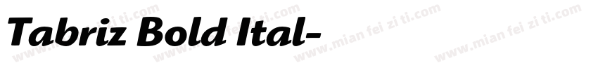 Tabriz Bold Ital字体转换